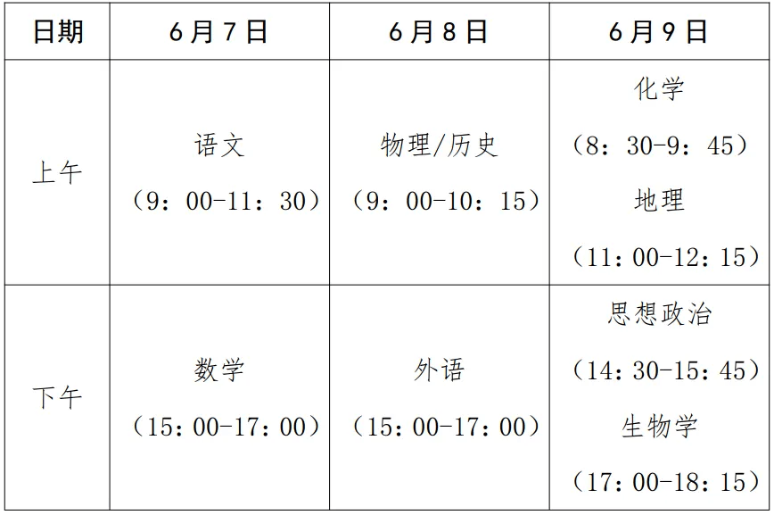 2023高考时间是几月几号考试.2023高考时间具体时间表